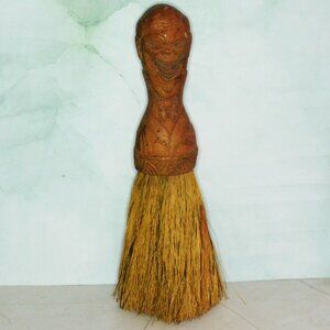 Vintage MCM Handmade Clothing Brush Bald Headed Man Figure Men's Accessories